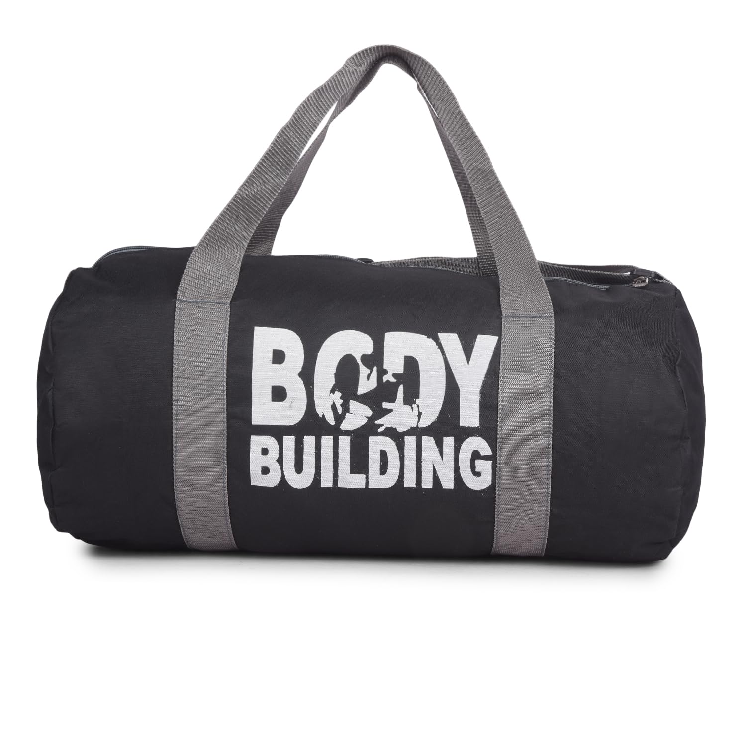 Bodybuilding Gym Duffle Bag for Men & Women | Spacious Sports & Travel Bag with Dual Handles | Durable Workout & Fitness Bag for Gym, Yoga & Travel (Black & White)-image-4