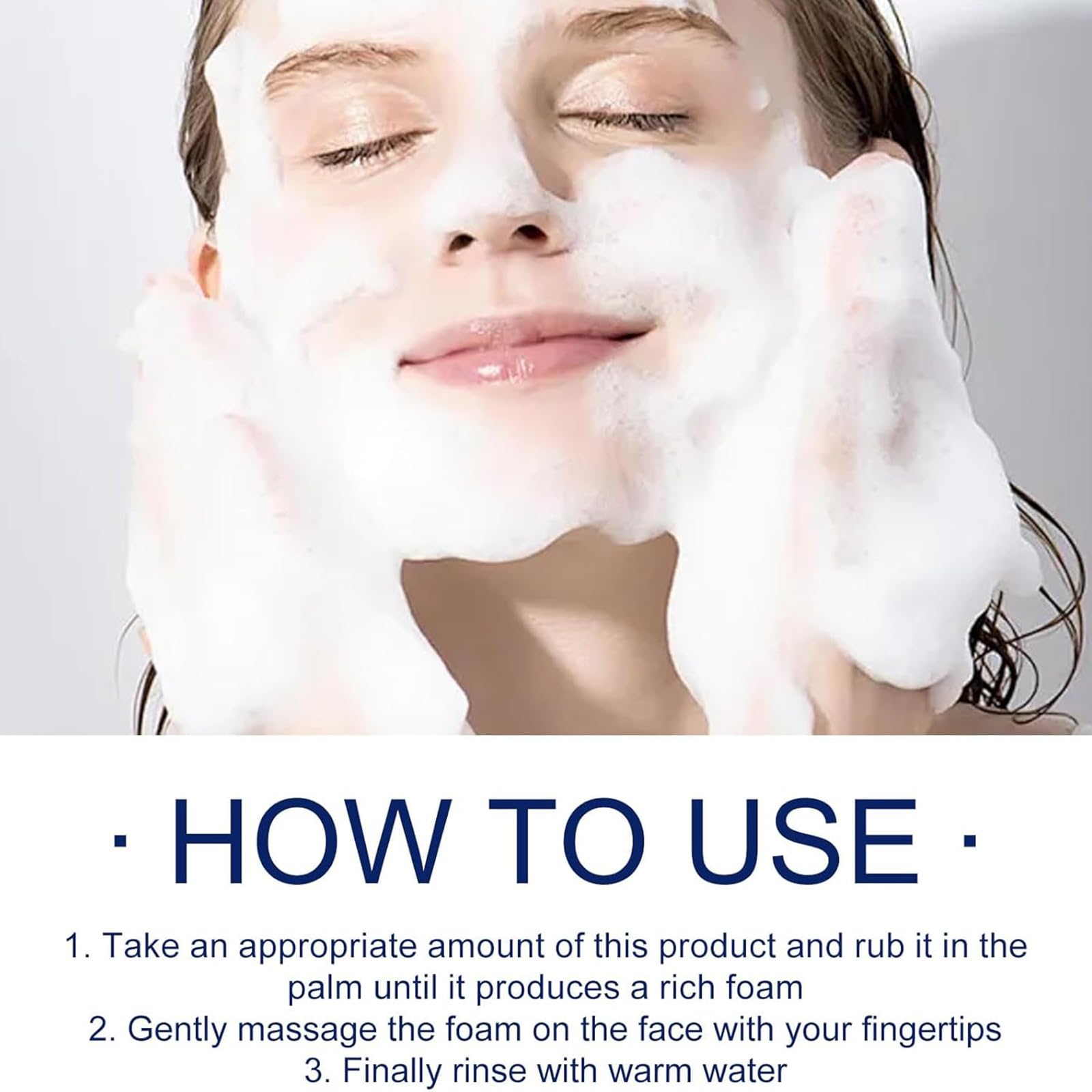 Acne Clean Foam Cleanser,Scuma Detergente Anti-Acne,Pulizia Profonda Dei Pori,Detergente Facciale E Corporeo,Deep Pore Cleansing Foam for Face Cleansing, Against Makeup