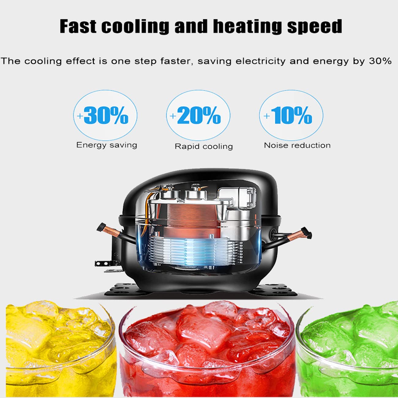 Dispensador de bebidas para el hogar comercial máquina de bebida de té helado frío acero inoxidable dispensador de cubos de bebidas transparentes restaurante fiesta de jugo