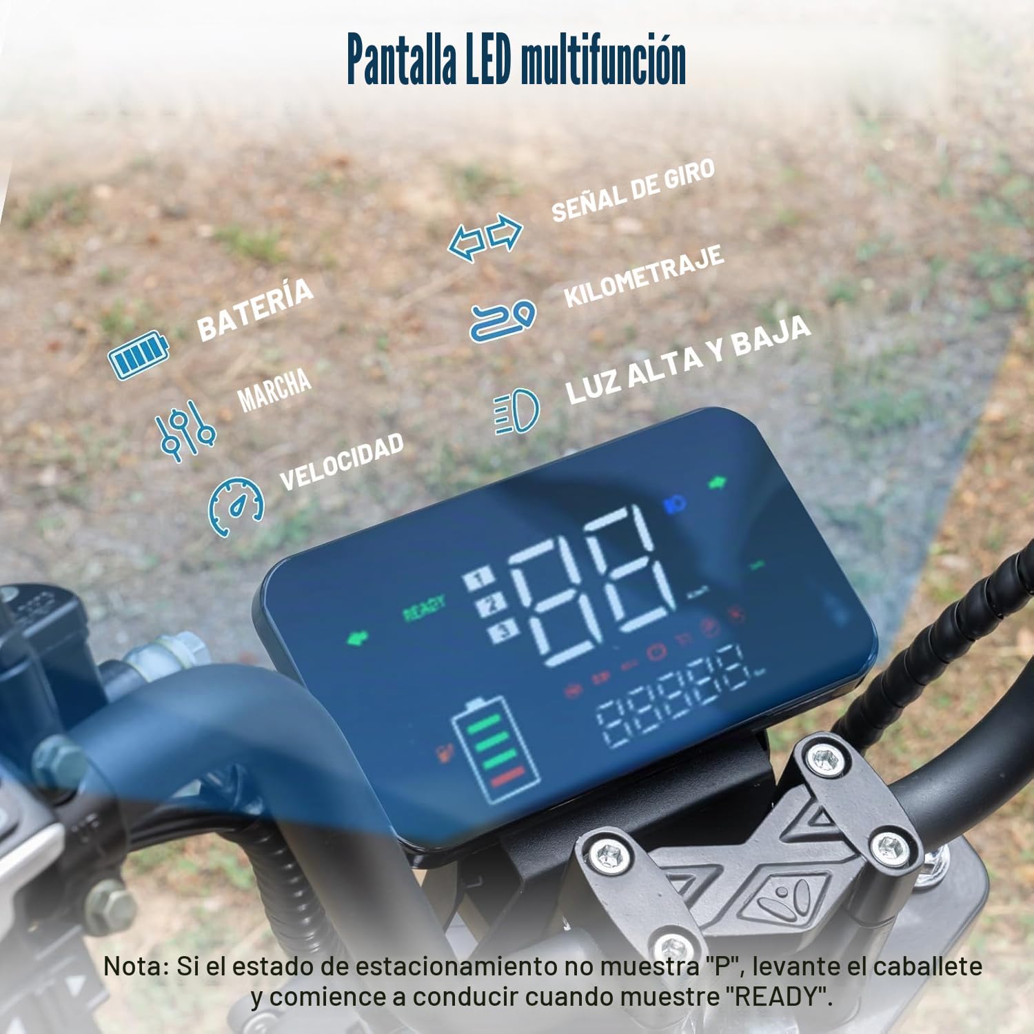 EVERCROSS 702 Motocicleta Eléctrica para Adultos, Motos Electricas con Motor de 2000W, 3 Modos de Velocidad 25/35/45 KMH,Autonomía 85KM, 60V/30Ah Moto Cross Eléctrica, Doble Amortiguación