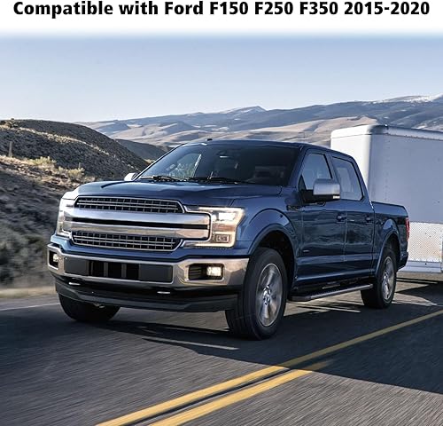 Miniatura 5 de Voodonala Cubierta del panel del volante central con cubierta de tablero de salpicadero compatible con Ford F150 2015-2020 (4 unidades, ABS, rojo)