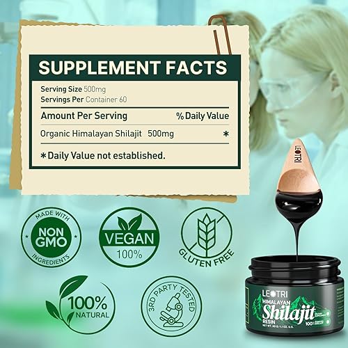 Miniatura 4 de Shilajit Resina pura orgánica del Himalaya Ácido fúlvico auténtico con oligominerales  Resina Shilajit natural del Himalaya para hombres y mujeres