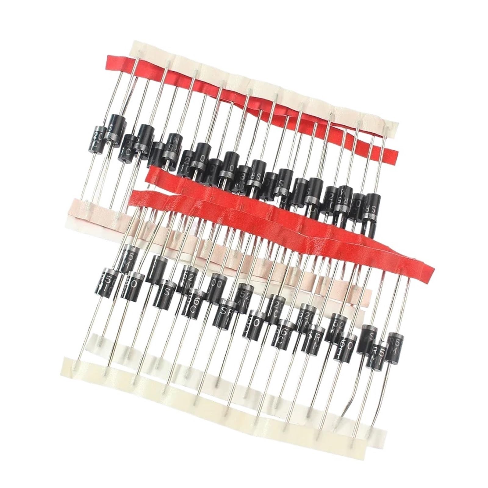COSZWQDP 50PCS/Lot Schottky Diode Rectifier Diodes kit SR3100 SR3200 SR560 SR5100 SR5200 3A 5A 100V 200V DO-201AD