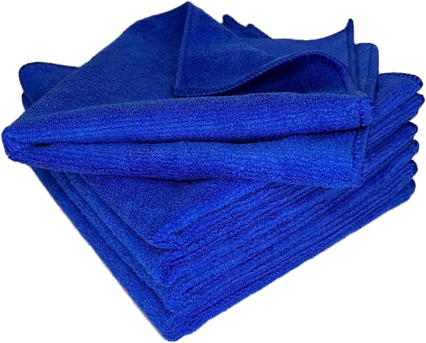 - Car Microfiber Cleaning Cloth Set of 4 pcs - Premium Microfibre Cloth for Car Cleaning, Kitchen Cleaning, Home Improvement and More - 40x40cm, 340 GSM, Blue