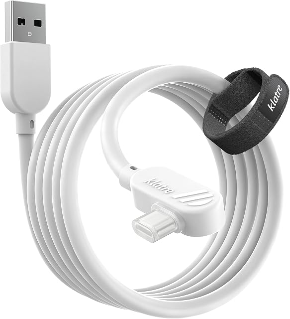 klatre VR Link Cable 10ft, Fast Charging & High Speed Data Transfer USB 3.0 to USB C Cable Compatible for VR Headset, Gaming PC, Steam VR