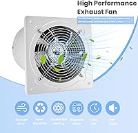 Vista 2 de Ventilador de escape de cocina de 8 pulgadas con controlador de velocidad variable, ventiladores de ventilación de montaje en pared de 735 CFM