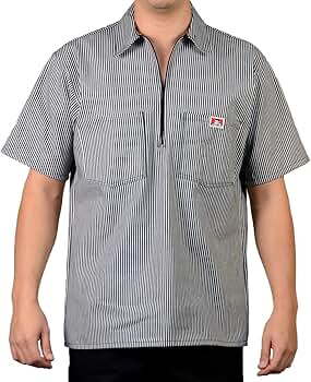 Amazon.com: Ben Davis 1/2 Zipper Short Sleeve Shirt - Stripe