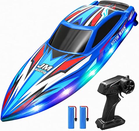 Bateau Télécommandé 2,4 GHz – Jouet Aquatique ABS étanche, Recharge USB – Piscine, Lac, étang – Dès 4 Ans