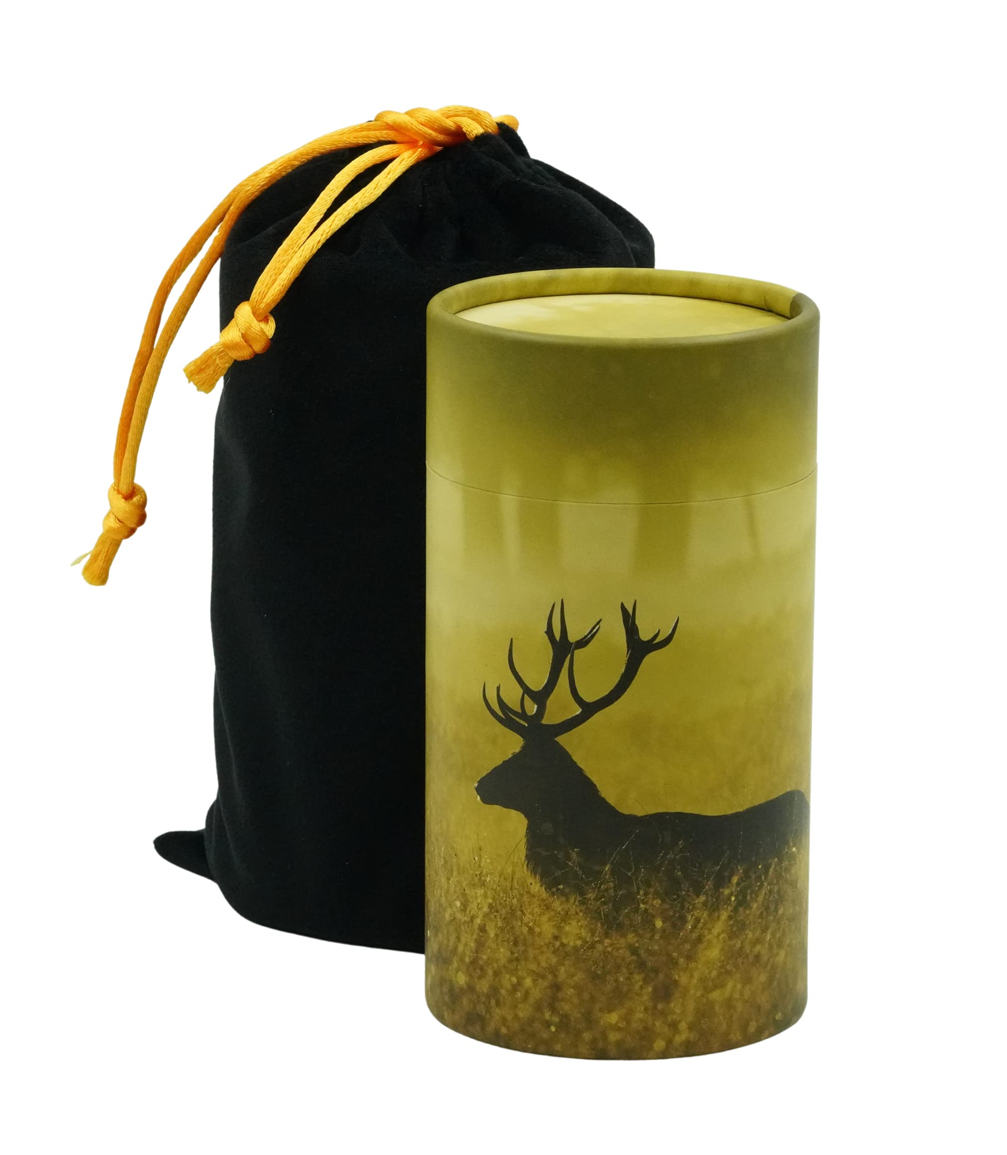 Casket Depot Wild Buck Mini Memorial Collection Scattering Tube, Biodegradable Urn for Scattering Ashes, Eco Urn, Holds 35 Cubic Inches