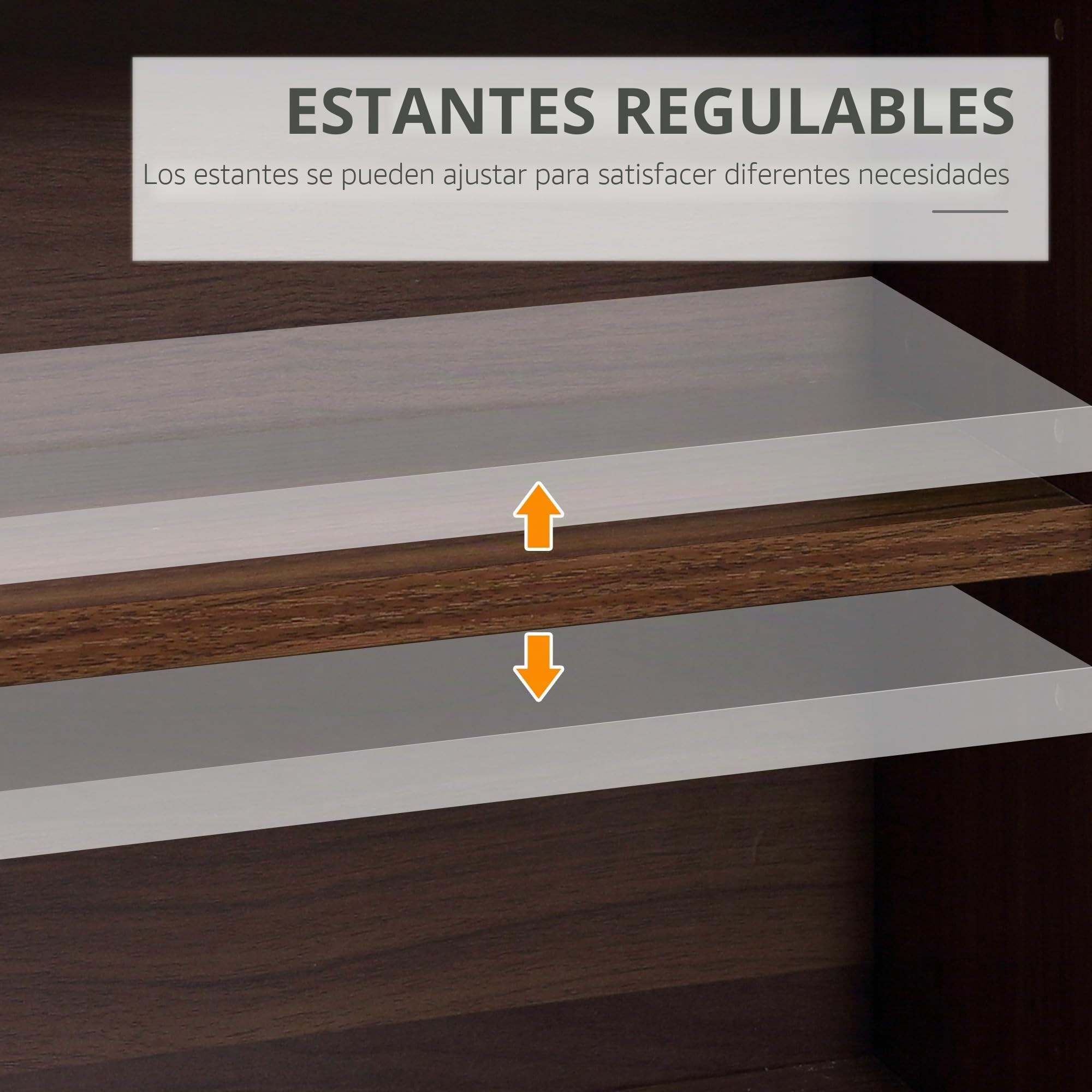 HOMCOM Almacenamiento CD DVD 1116 CD/528 DVD, 102x23,5x195cm, Marrón