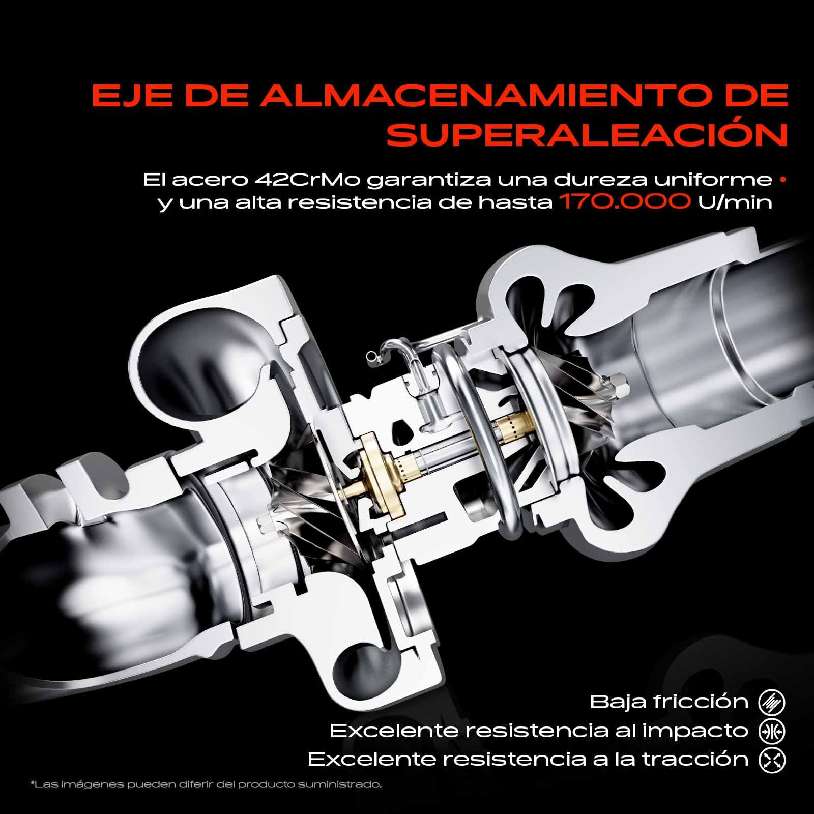 Frankberg Turbocompresor de gases de escape con juntas gasolina | V75807898001; Compatible con: C4 II NC, 508 SO I 8E, DS5, 308 II L3 LB LH LP LW, C4 I LC, C5 III Ruptura RW