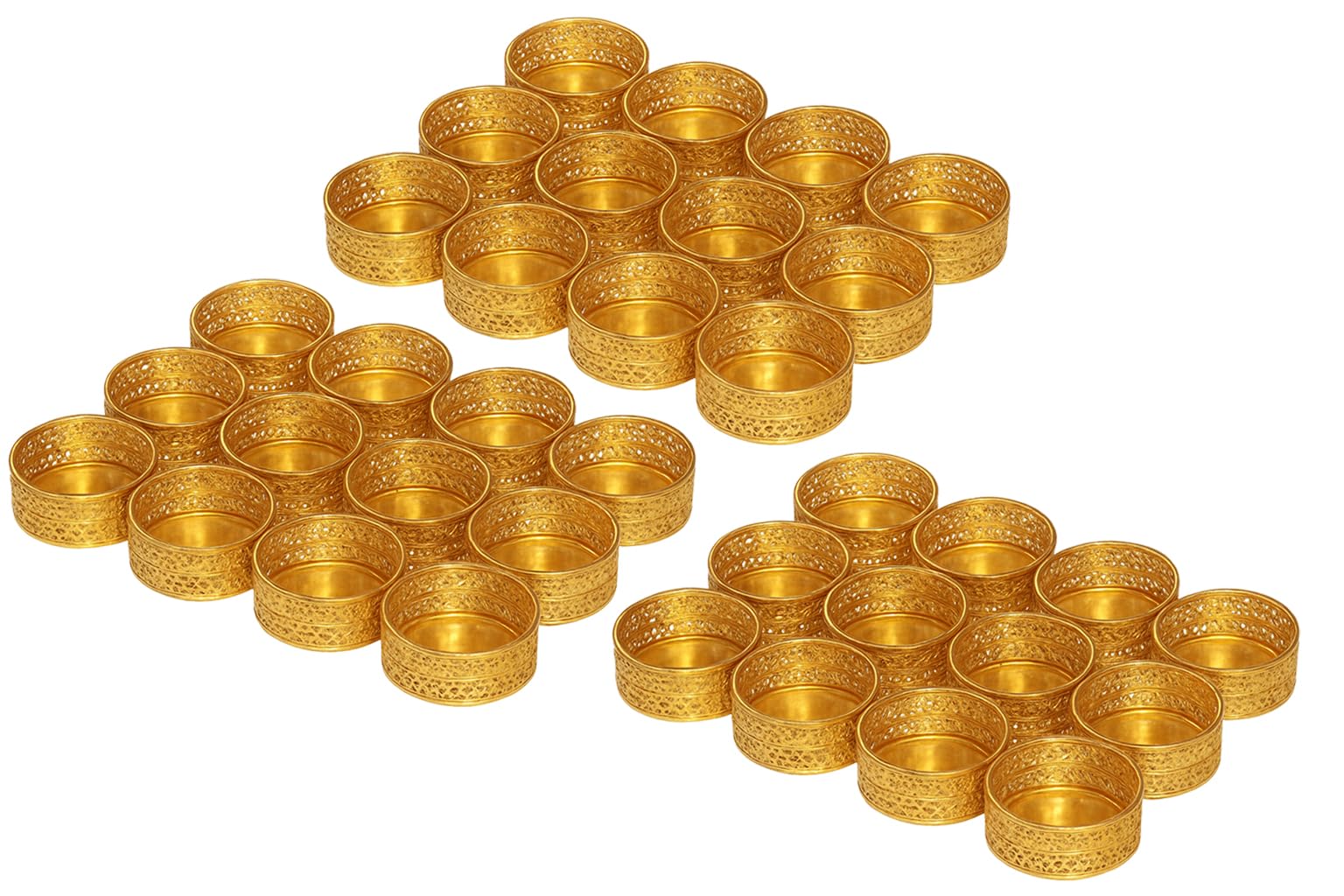 KC PRODUCTS Tealight Candle Holder Golden Color for Pooja thali Pooja thali Diwali Rangoli puja Room Decor Events