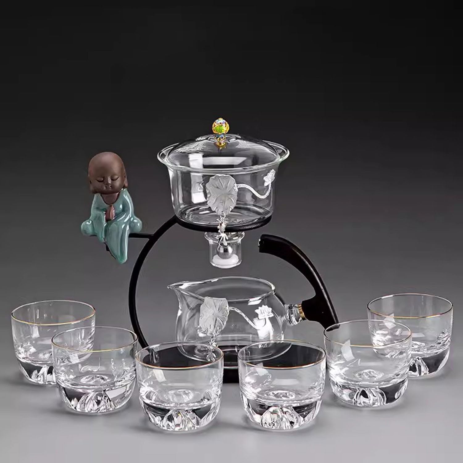 teekanne mit stövchen Matcha Tee Set Kungfu-Teeset, automatisches Teezubereitungsartefakt für den Haushalt(Color:7,Size:)