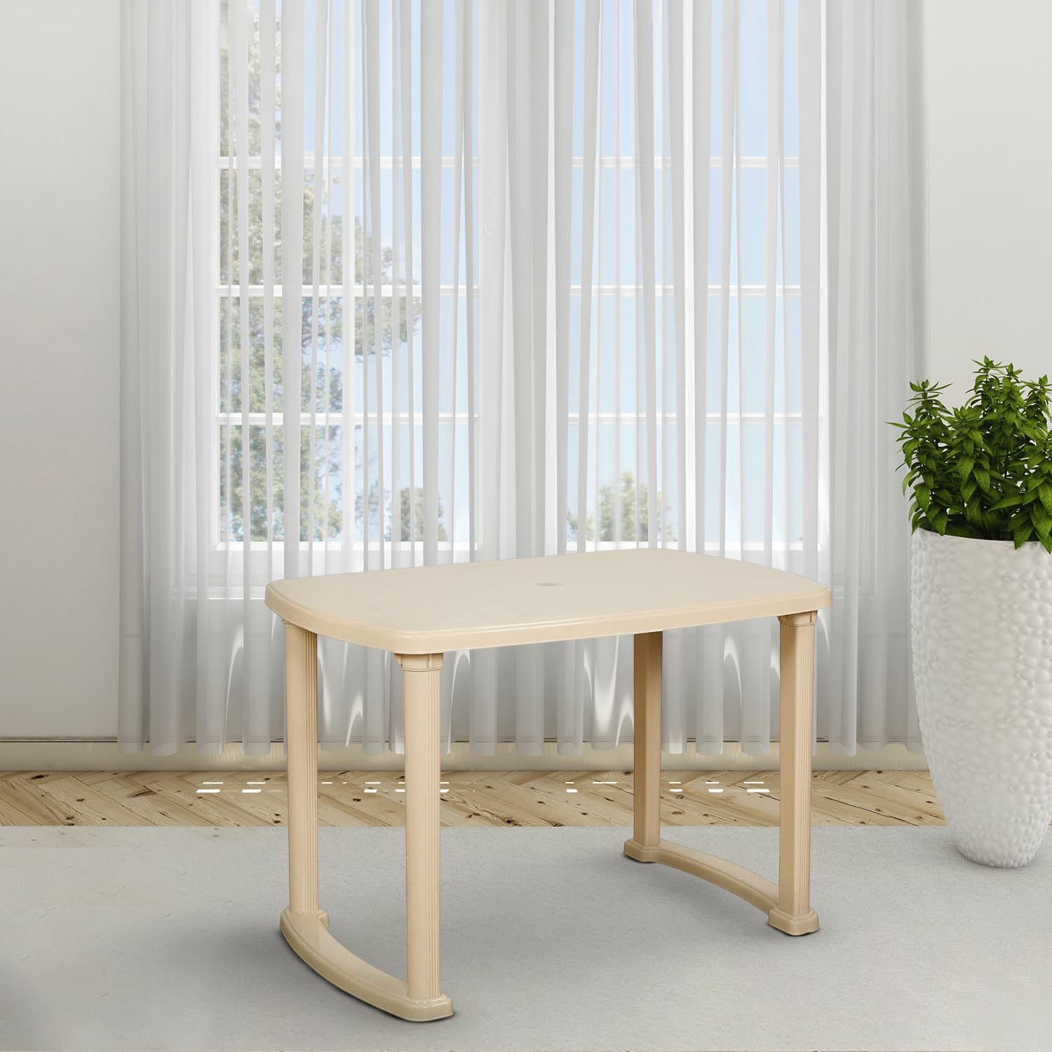Prima 5000 Center Dining Table for Home, Office & Outdoor Marble Beige Color