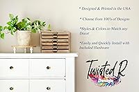 Vista 6 de Twisted R Design Pomos de madera para gabinetes, juego de 6 manijas redondas de cocina, baño o muebles con acabado brillante, diseño de pomos