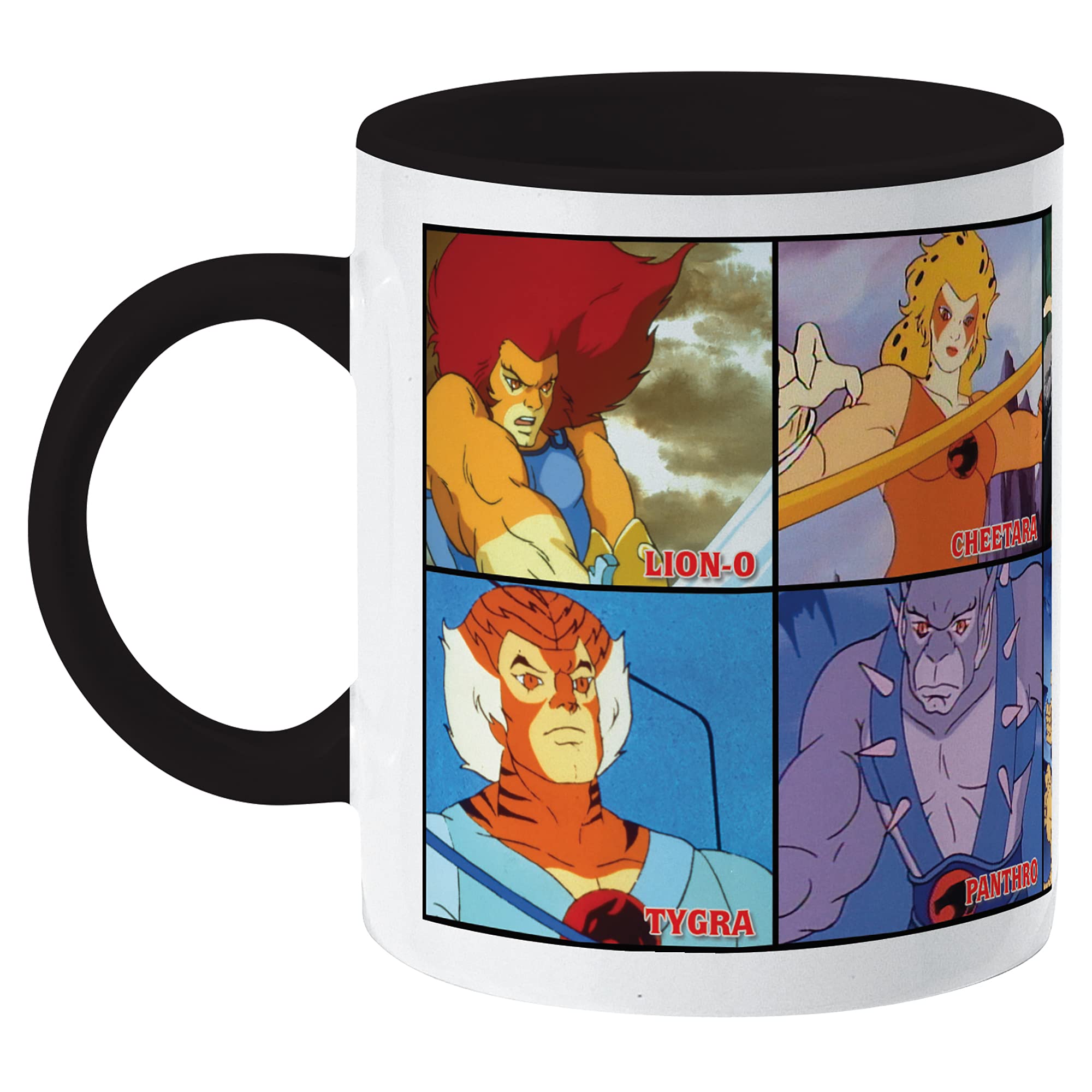 Thundercats Mug. Character Collage Retro Cool 80's Series Lion O Cheetara