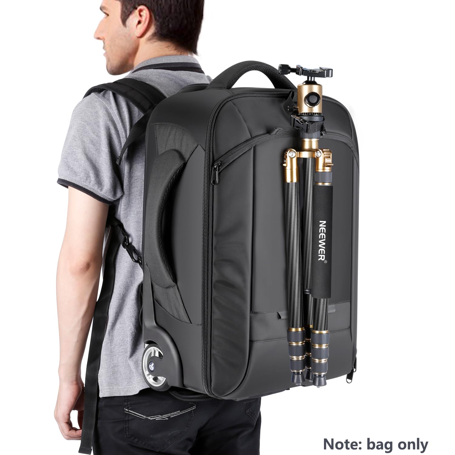 Amazon | Neewer 2-in-1車輪付きカメラバック 荷物用トロリーケース