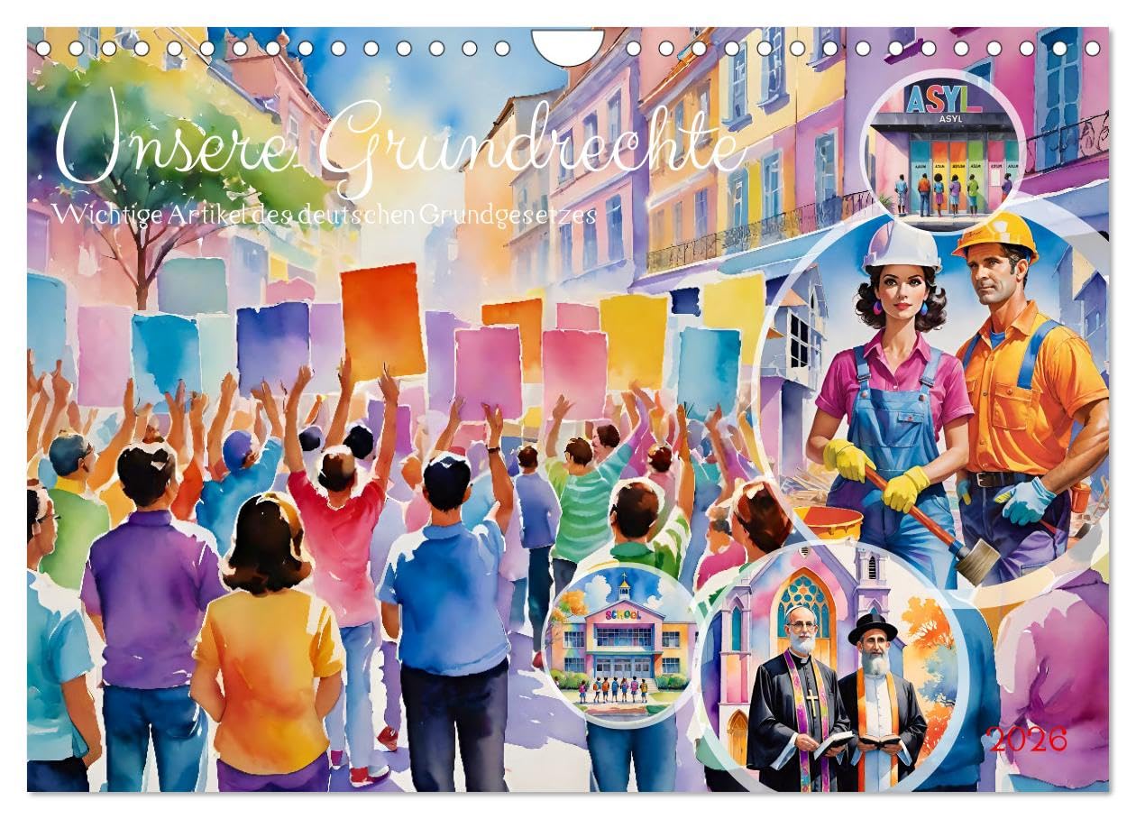 Our fundamental rights UK-Version (Wall Calendar 2026 DIN A4 Landscape), CALVENDO 12 Month Wall Calendar — image 1
