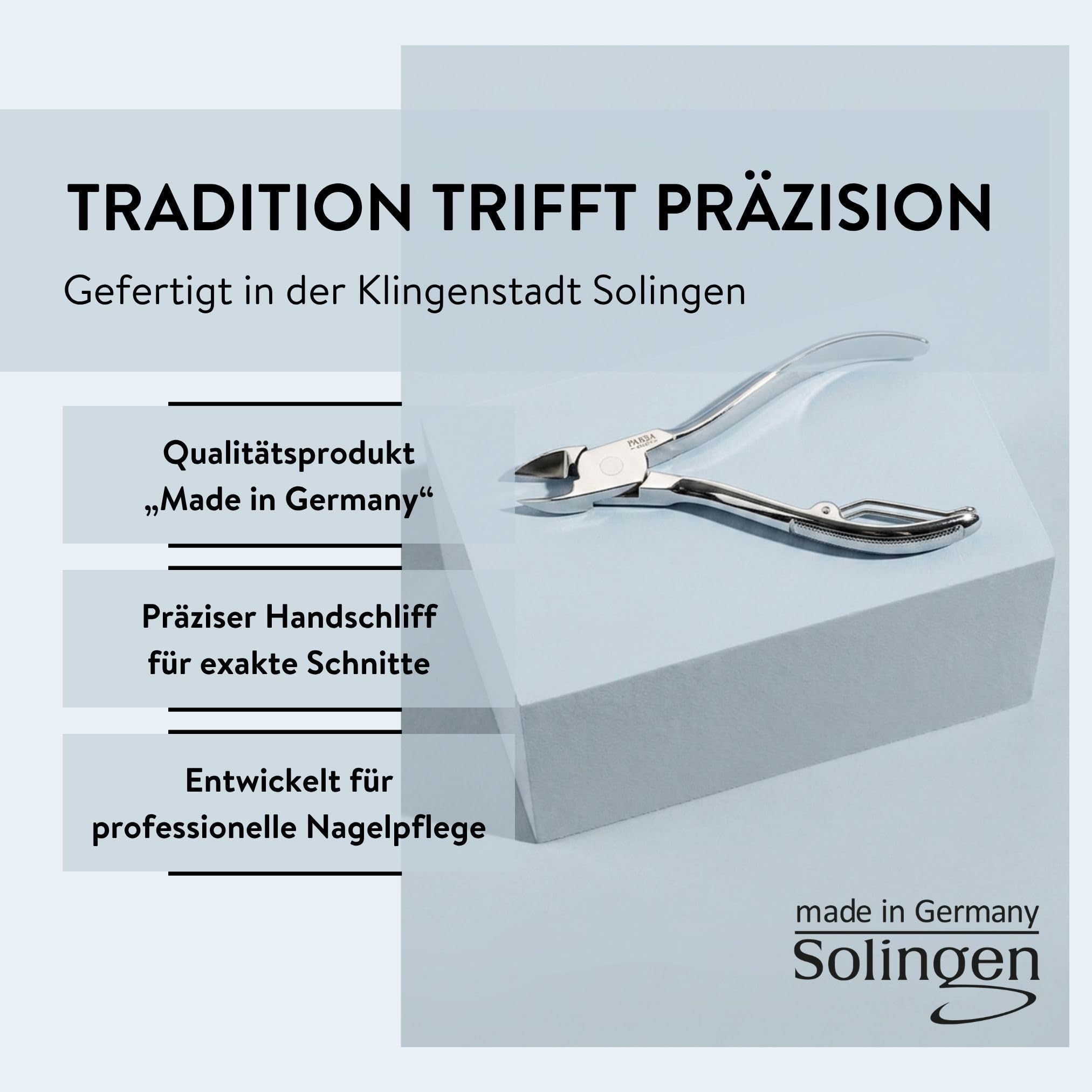 PARSA Beauty Tronchesina professionale per accorciare le unghie di mani e piedi senza sforzo, veloce e preciso, Made in Solingen Germany