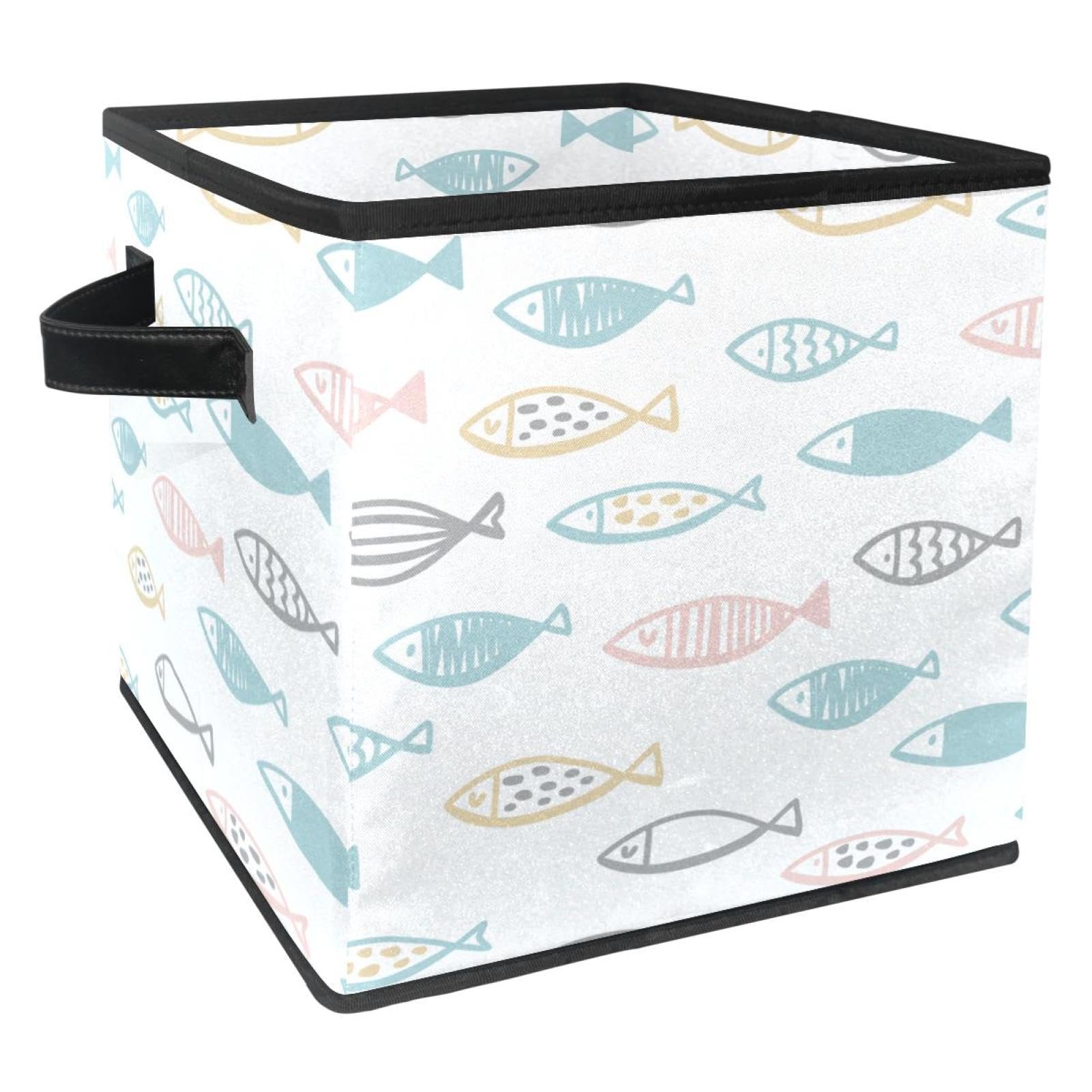 Cube de rangement tissu motif poisson mignon pour une maison ordonnée et chaleureuse