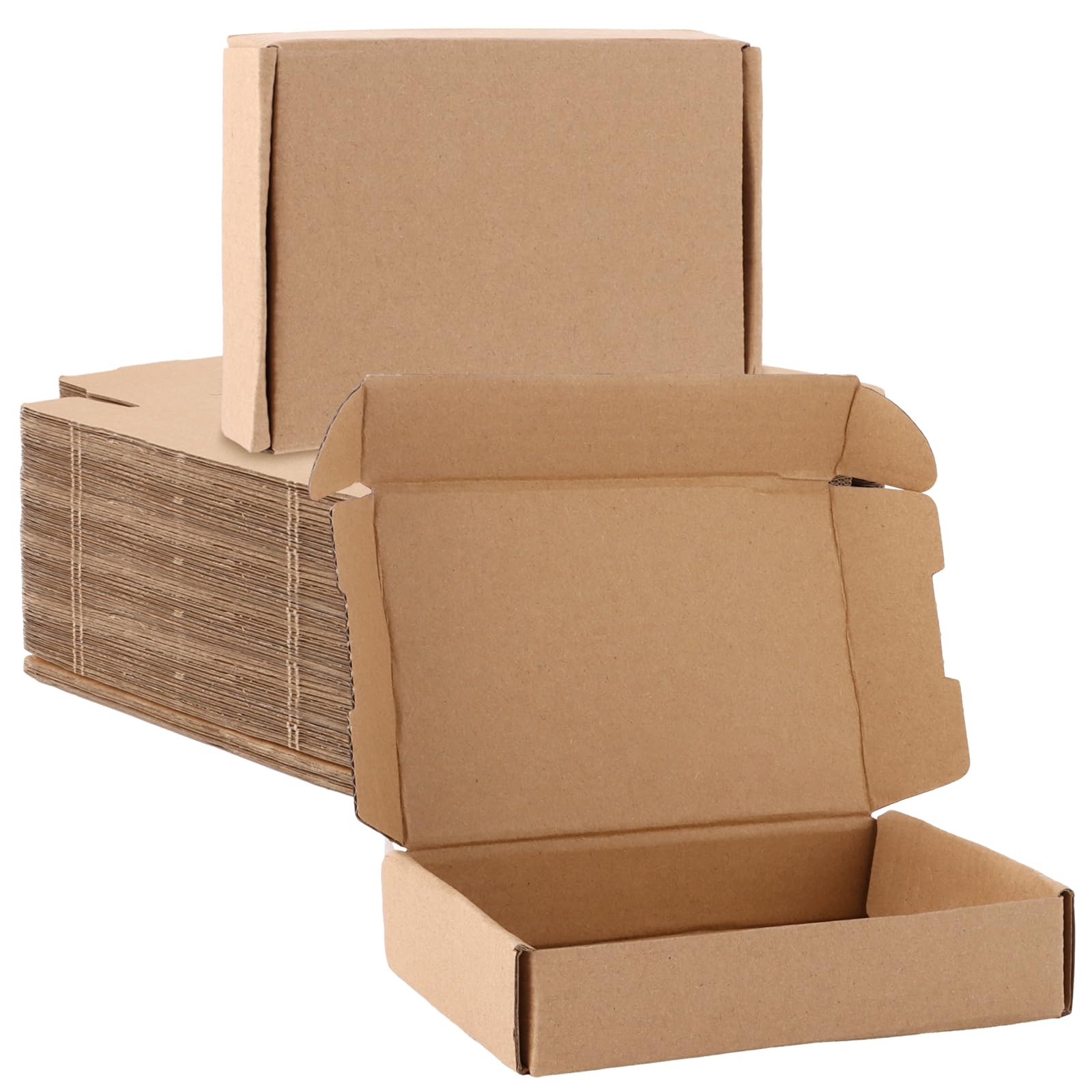 50 Pièces Boîtes d'expédition en carton ondulé, 14 x 9 x 3 cm, boite carton, carton emballage colis, Boîtes d'expédition plates, pour Emballage, Mailing, Business