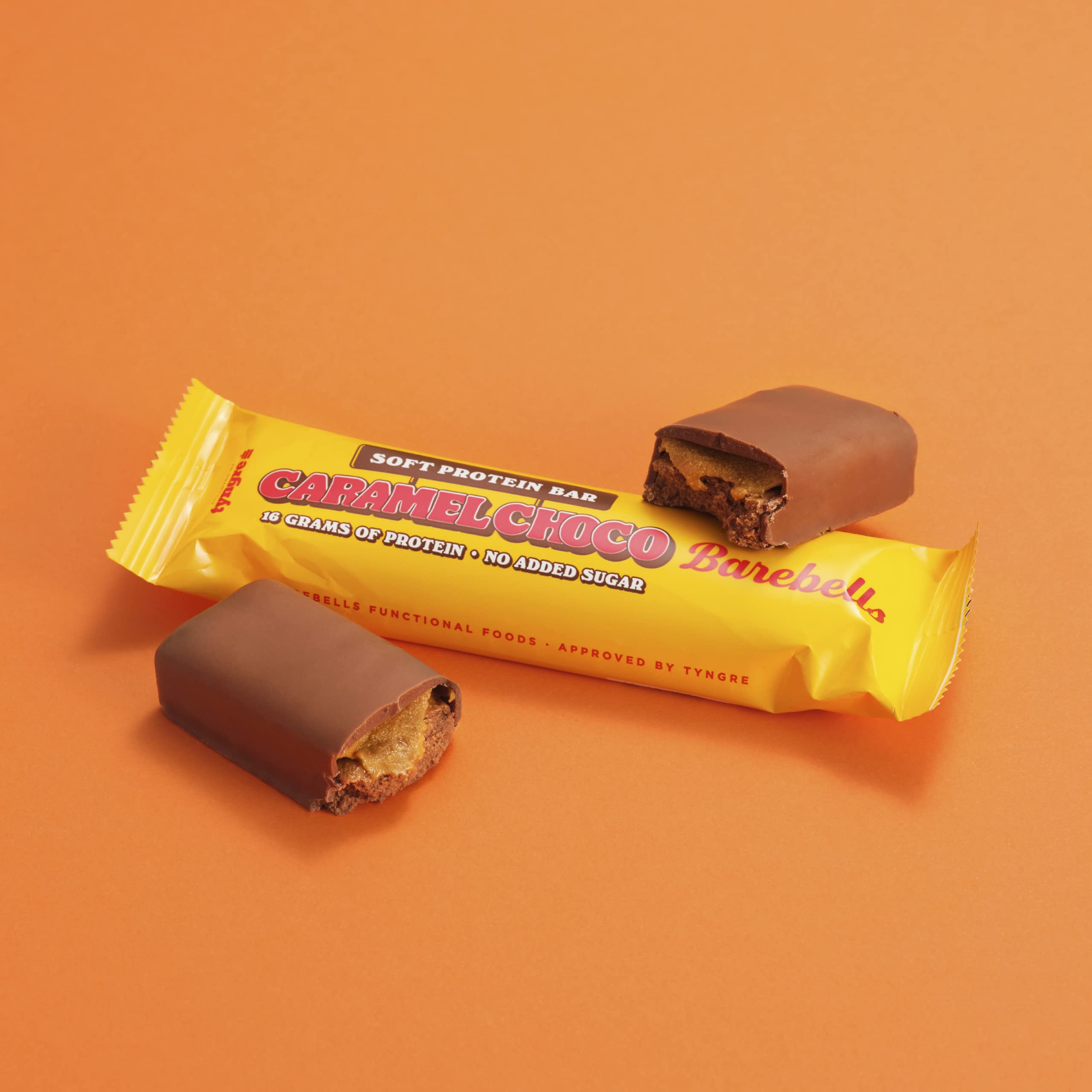 Barebells - Barritas Proteína - 16g Protein x Bar - Baja en azúcar y Calorías - Sin Aceite de Palma - Caramel Choco (12 Barritas x 55g) — view 2