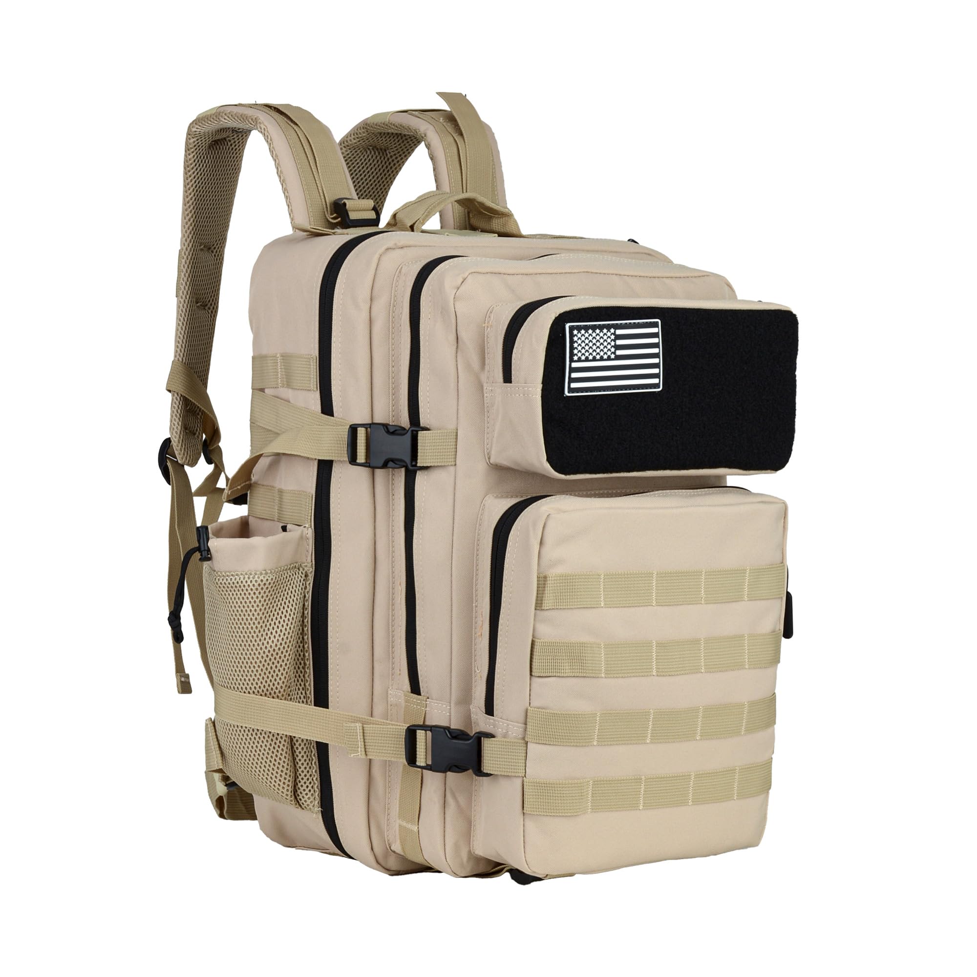gracedon Tactical Backpack - Military Molle Bag 3 Days Pack for men and Women Large Assault Rucksack 25-45L (25L-light card)