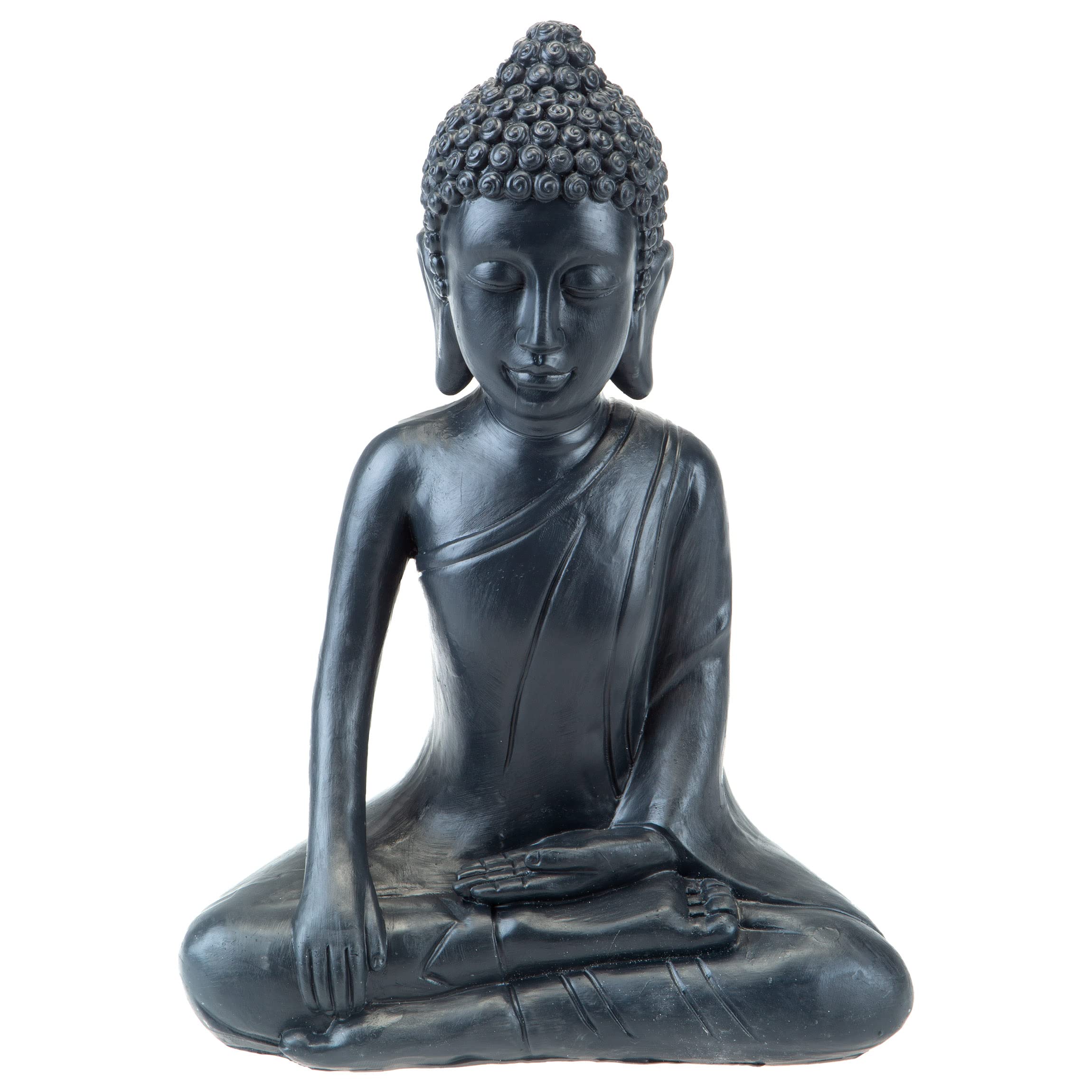Pms Black Vfm - Zen Garden Meditating Buddha 12" Ornament