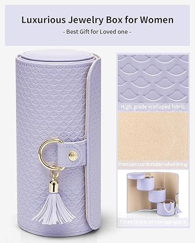 Vista 14 de Vlando Viaggio - Joyero pequeño, caja de almacenamiento para accesorios de viaje A. Gris