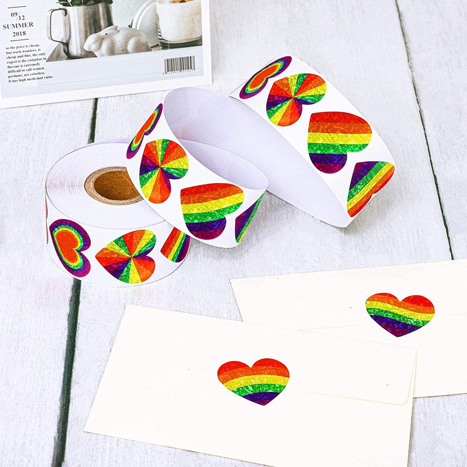 Abbraccia Il Cuore Arcobaleno, Amore Simbolo LGBT Illustrazione