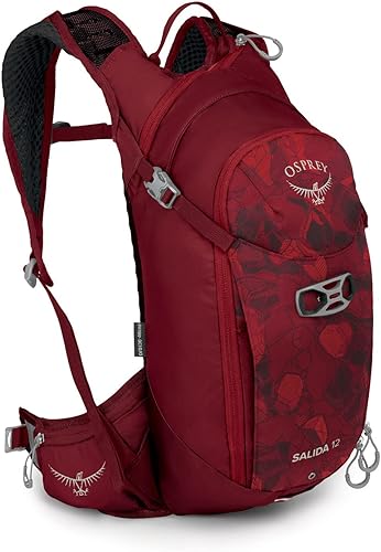 Osprey Salida 12L Mochila de ciclismo para mujer con depósito hidráulico, color rojo claro