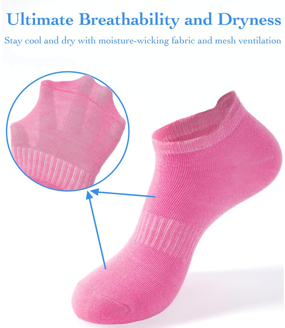 20 pares de calcetines de tobillo para mujer, calcetines de algodón invisibles para mujer, talla 9-11