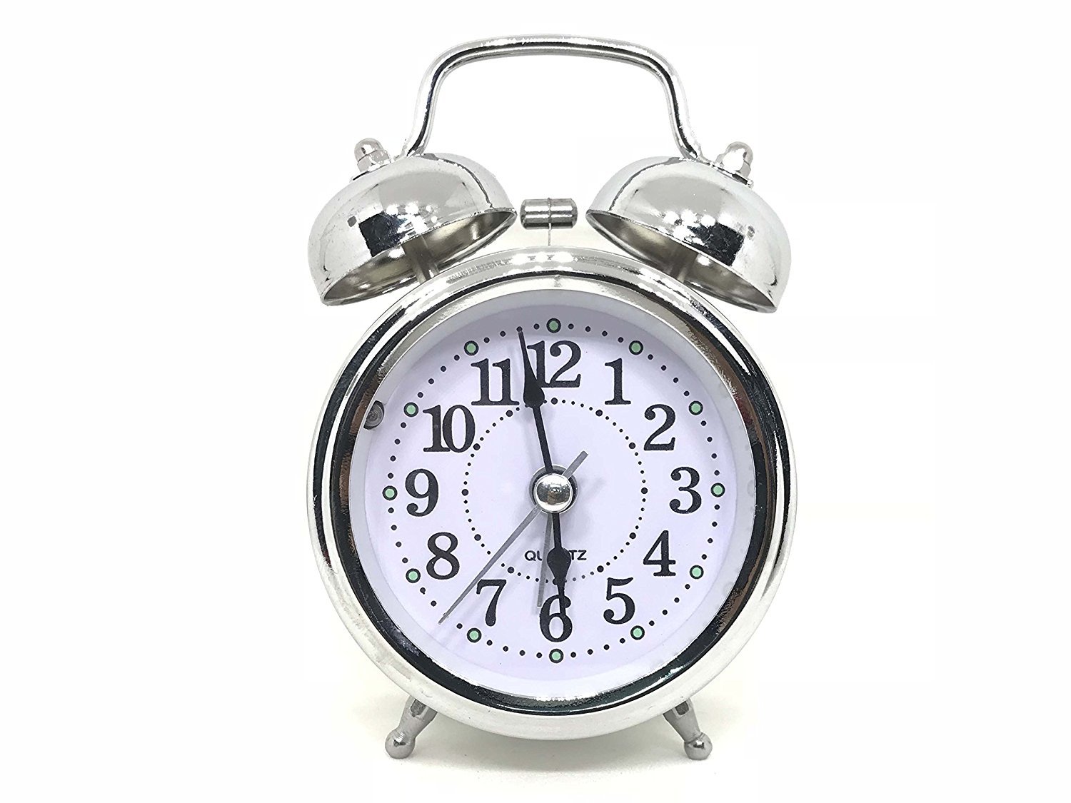 Estilo radium Dial Vintage Look Bending Glass Table Alarm Clock With Night Led Display