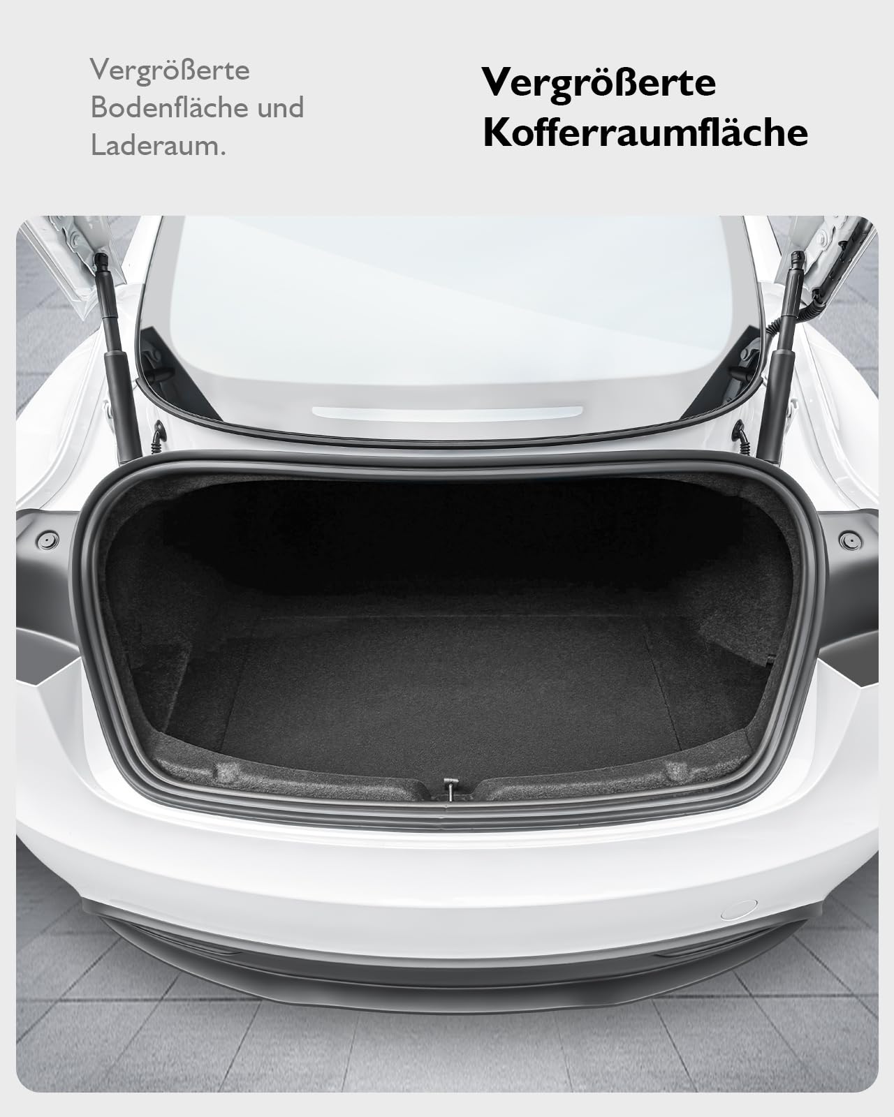 2Pcs Exquisit Kofferraum Organizer für Tesla Model 3 Highland 2024-2026,【Unterteiltes Design】 TPE Kofferraum Seitenbox Aufbewahrung mit Teppichrand, Wasserdicht Schmutzabweisend (Schwarz)