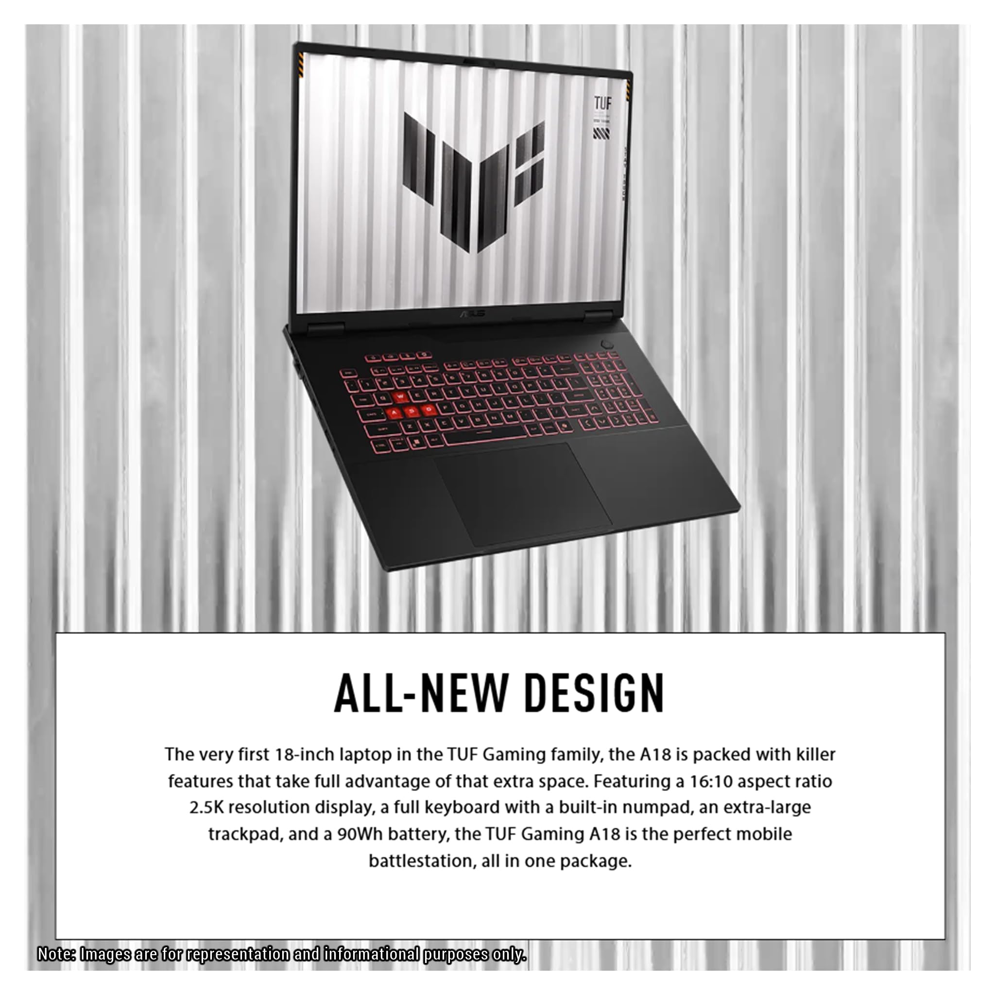 Amazon.com: ASUS TUF A18 Gaming Laptop, AMD Ryzen 7-260, 64 GB 