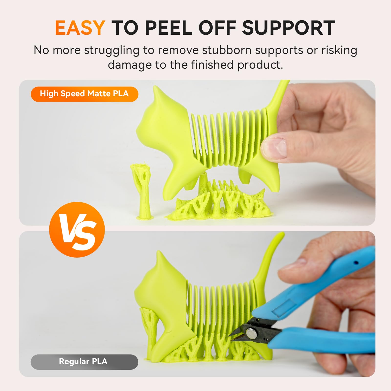 TECBEARS Matowy filament PLA, 1 kg, beżowy, piękne matowe wykończenie, dokładność pomiaru +/- 0,02 mm, do większości drukarek 3D FDM, matowy PLA, szpula 1 kg (330 m)