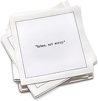 Vista 18 de Five Star Funny Snarky Quotes Servilletas de cóctel de algodón blanco 50 servilletas desechables de lujo con citas ingeniosas de bar