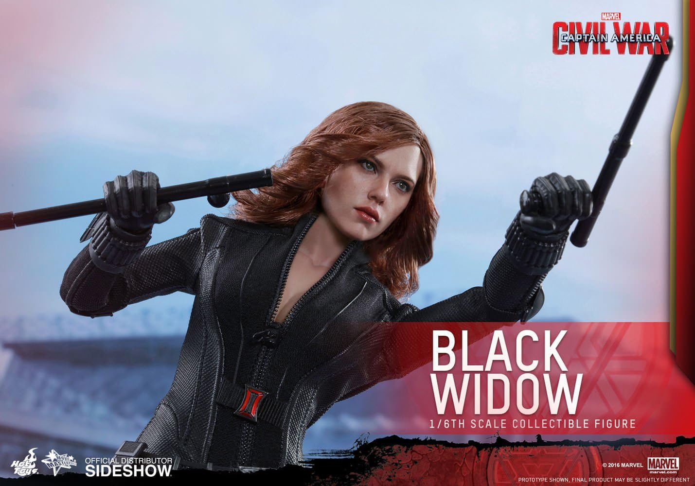 Hot Toys Marvel Captain America Civil War Black Widow 1/6 Scale Figure
