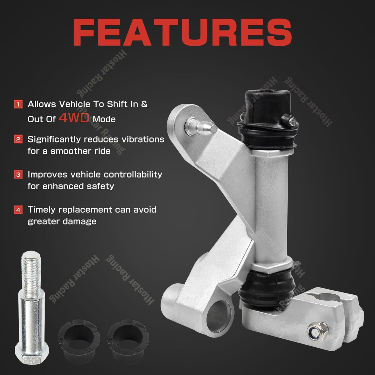 Corrected 4WD Transfer Case Lower Shift Linkage - Compatible with Ford F150 F250 F350 Bronco 1992-1999, Replaces 600-602 F3TZ-7210-C F6TZ-7210-B F6TZ7210C