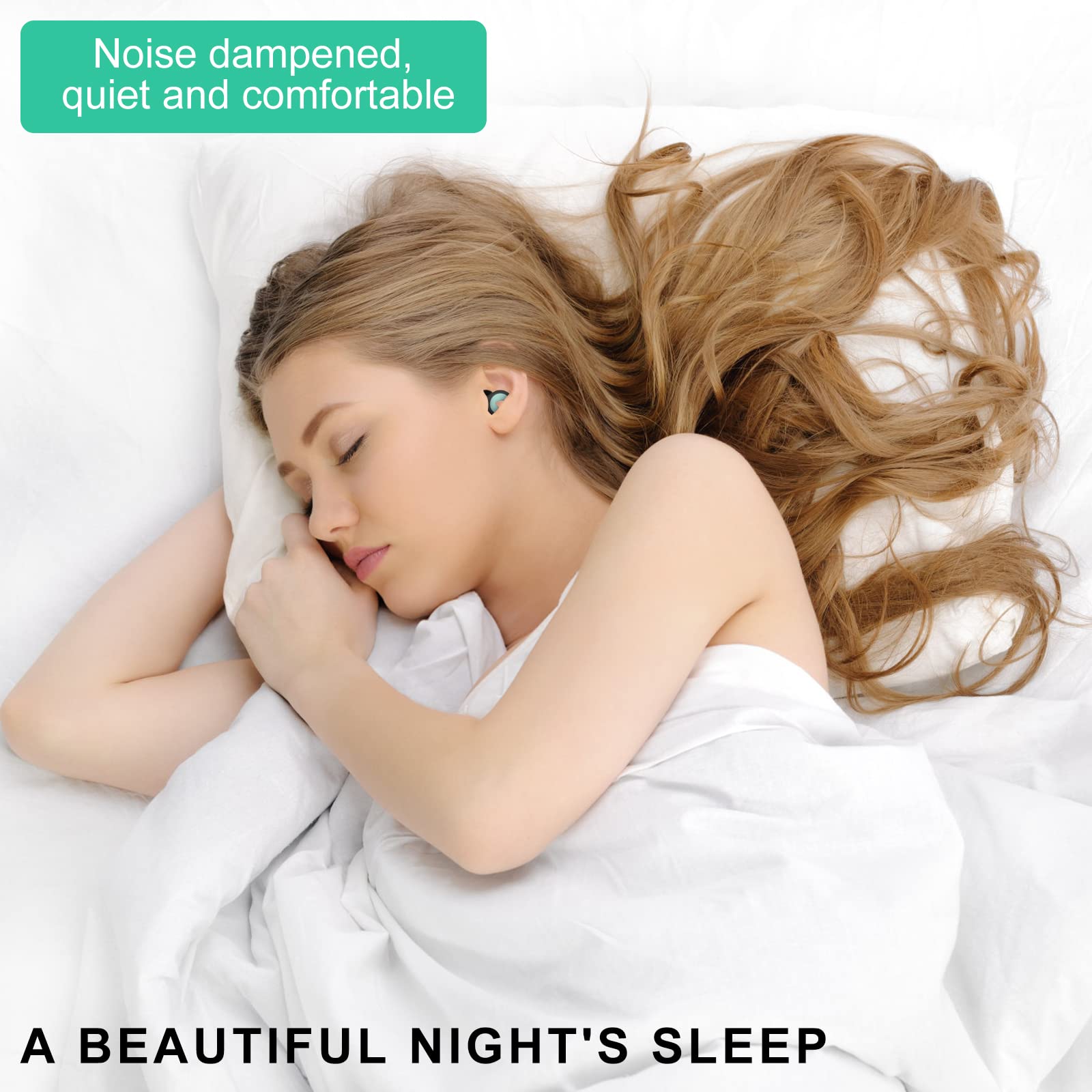 Oziooe Tappi Orecchie per Dormire-Silicone a Forma di C con Tecnologia a Camera