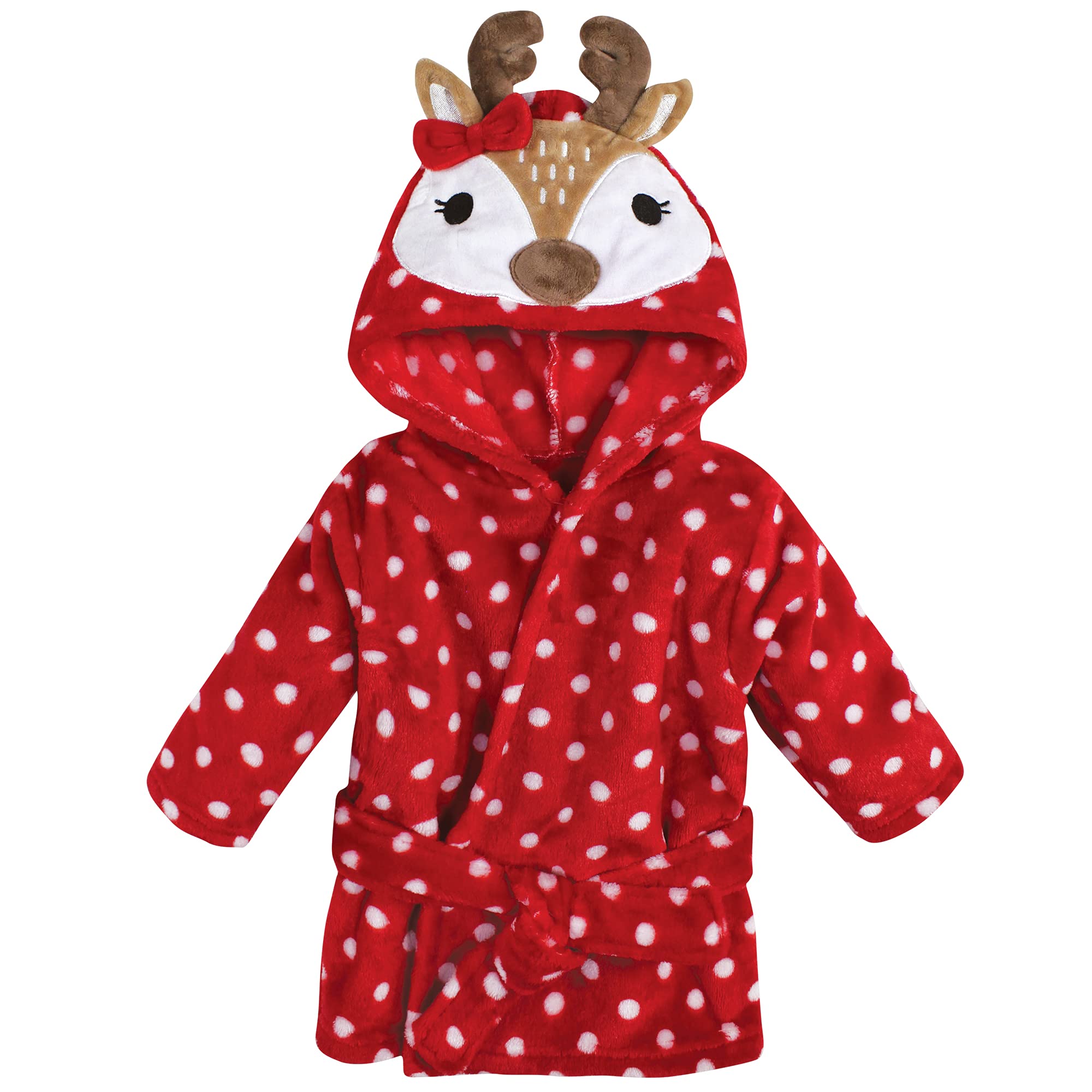 Hudson Baby Unisex Baby Plush Animal Face Bathrobe