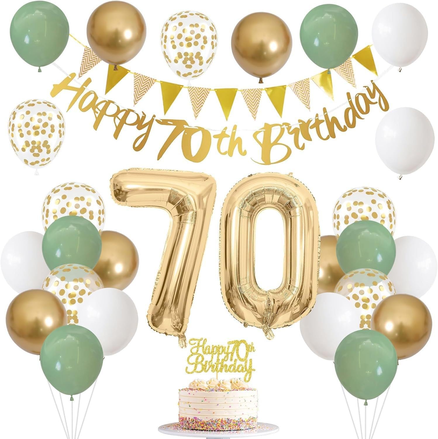 誕生日 バルーン 古希祝い 70歳 風船 飾り付けセット ハッピー バースデー happy birthday 誕生日パーティー 飾り 紙吹雪風船 長寿祝い パーティー プレゼント