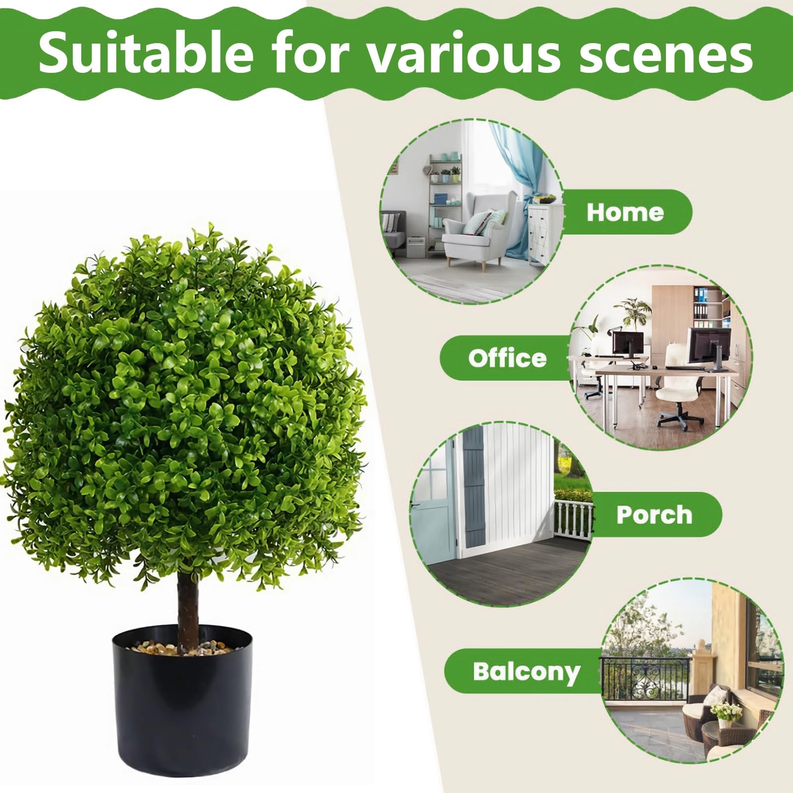 THE BLOOM TIMES 1,2 m Topiary Bomen Kunstmatige Buitenshuis 2 Pack Nep Outdoor Planten Faux Ceder Dennen Struiken en Struiken Set van 2 voor Veranda 1,2 voet THE BLOOM TIMES 1,2 m Topiary Bomen Kunstmatige Buitenshuis 2 Pack Nep Outdoor Planten Faux Ceder Dennen Struiken en Struiken Set van 2 voor Veranda 1,2 voet