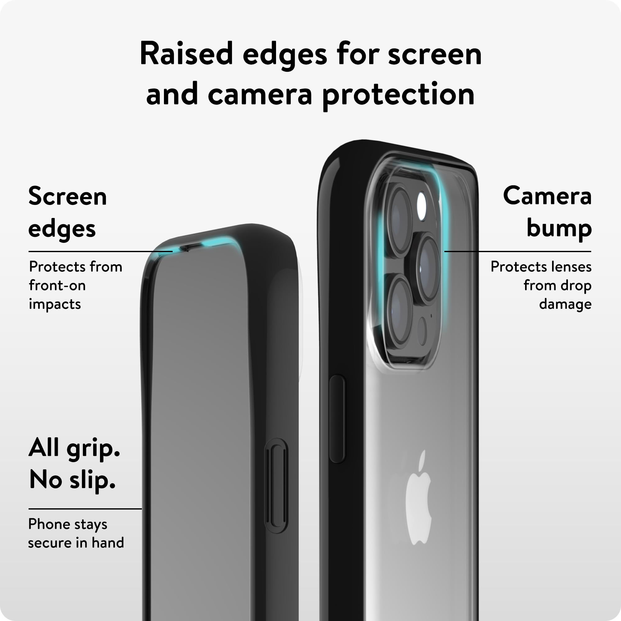 Mous für iPhone 15 Pro Max Transparente Hülle - Klarheit Schillernd - Stoßfest & Kratzfest