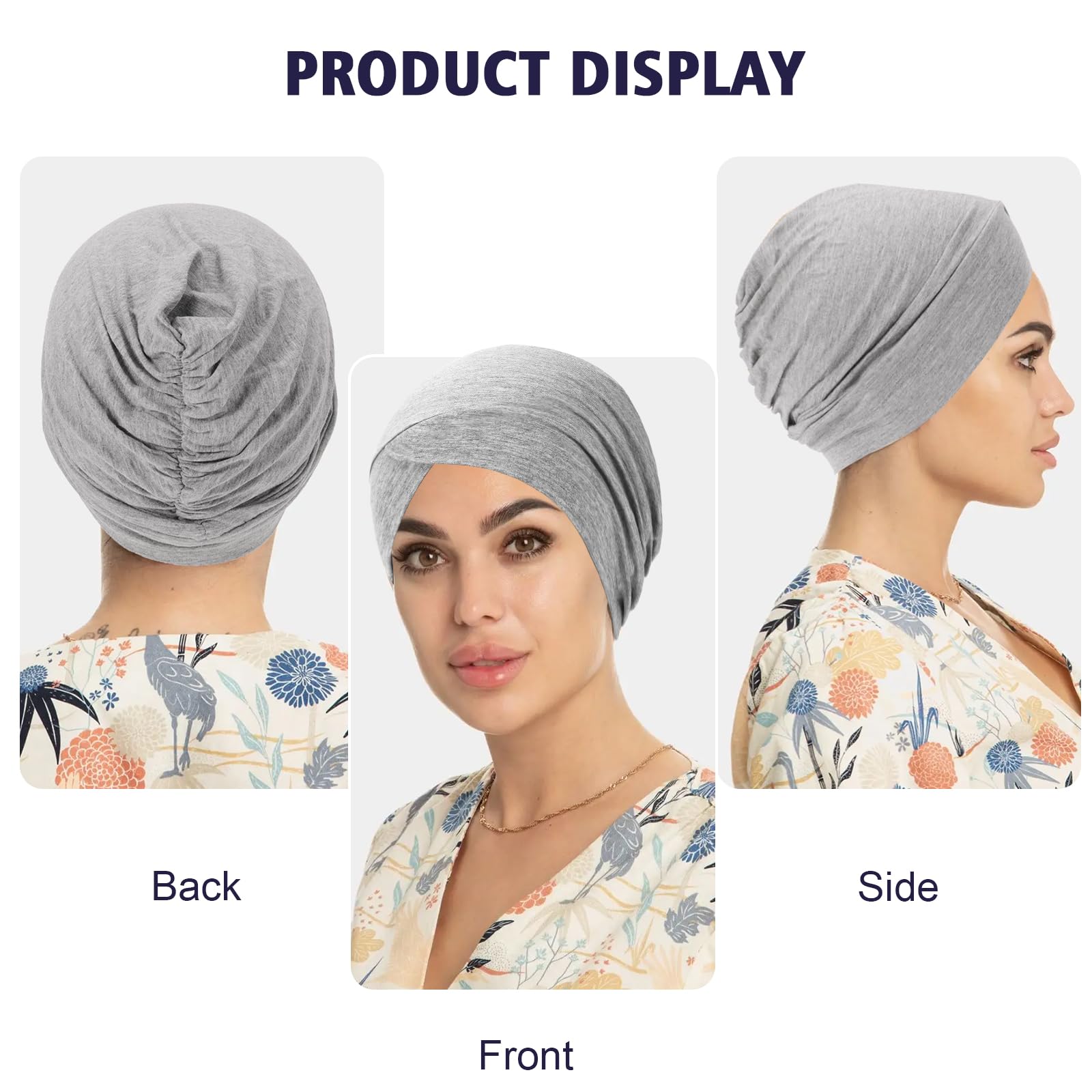 XEPST 4 PCS Hijab Undercap pour les Femmes, Musulman Islamique Sous Hijab Casquette Croix Turban Underscarf Undercap Bonnet Intérieur Foulard Bandeau Turbans pour Femmes Chimio Chapeaux Bonnet de Nuit