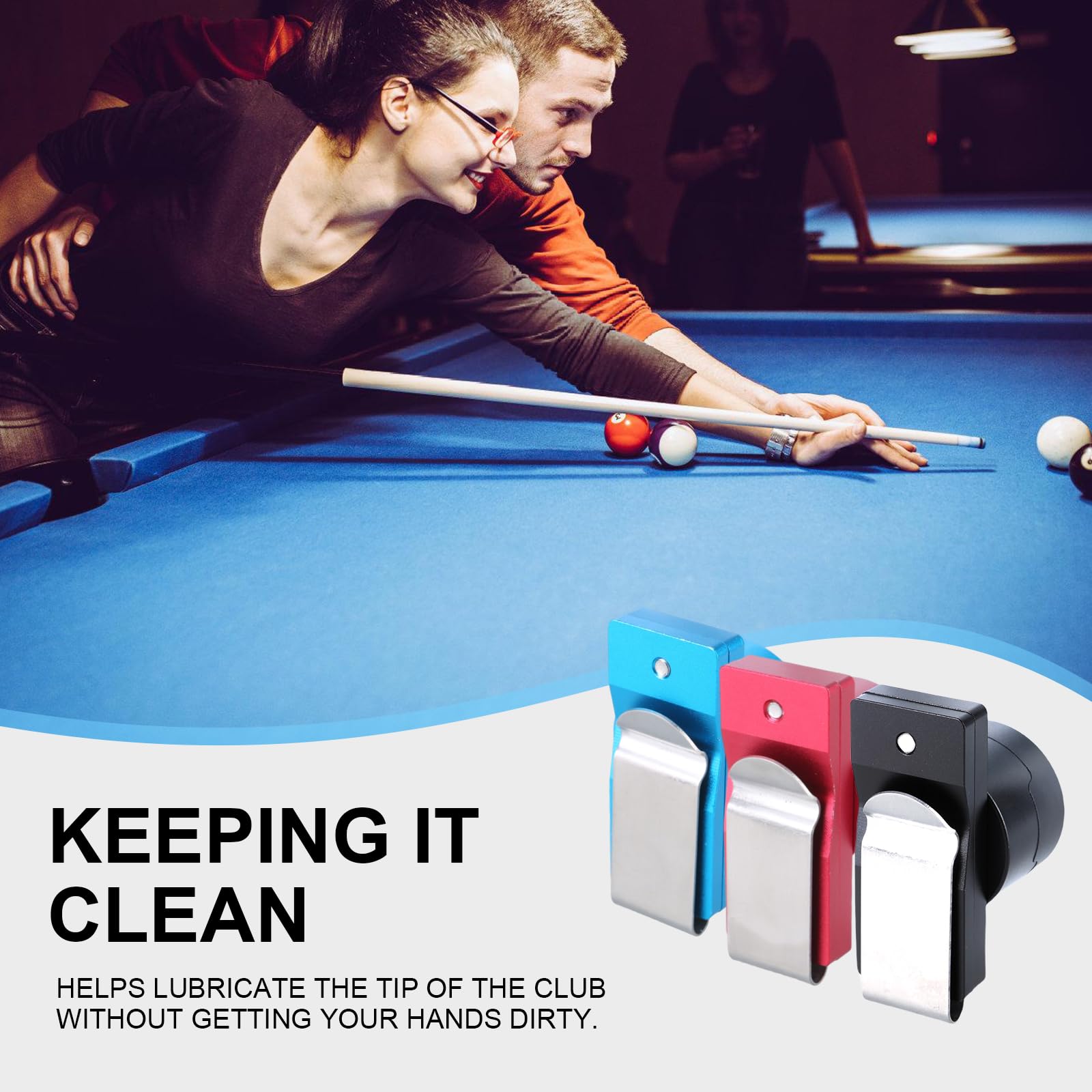 Porte-craie De Billard En Aluminium – Pour Craie Carrée (23,8mm) Ou Ronde (26mm), Fermeture Magnétique, Clip Sécurité, Rouge/noir