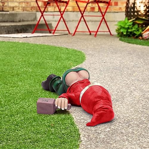 Miniatura 9 de KEONSEN Divertida estatua de gnomo de jardín, decoración creativa de estatua de jardín, adorno de gnomo de jardín de resina grande, regalo novedoso