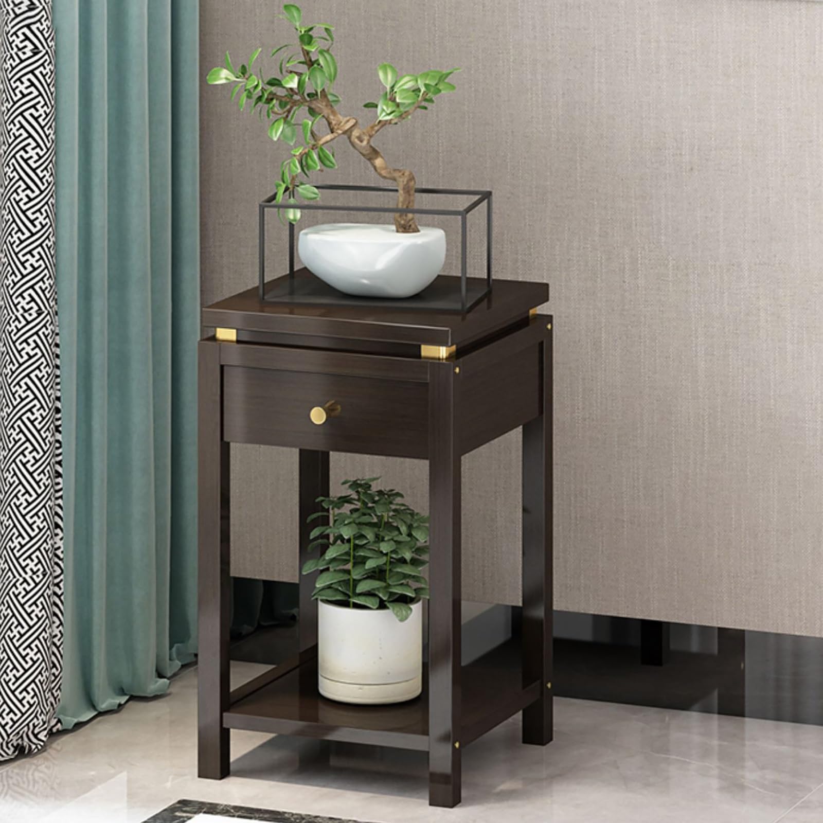 YUANCHUTOP Indoor Wooden Plant Stand, Flower Display Rack for Living Room & Balcony, Garden & Terrace Decor - Stylish Home Accent (31x53cm)