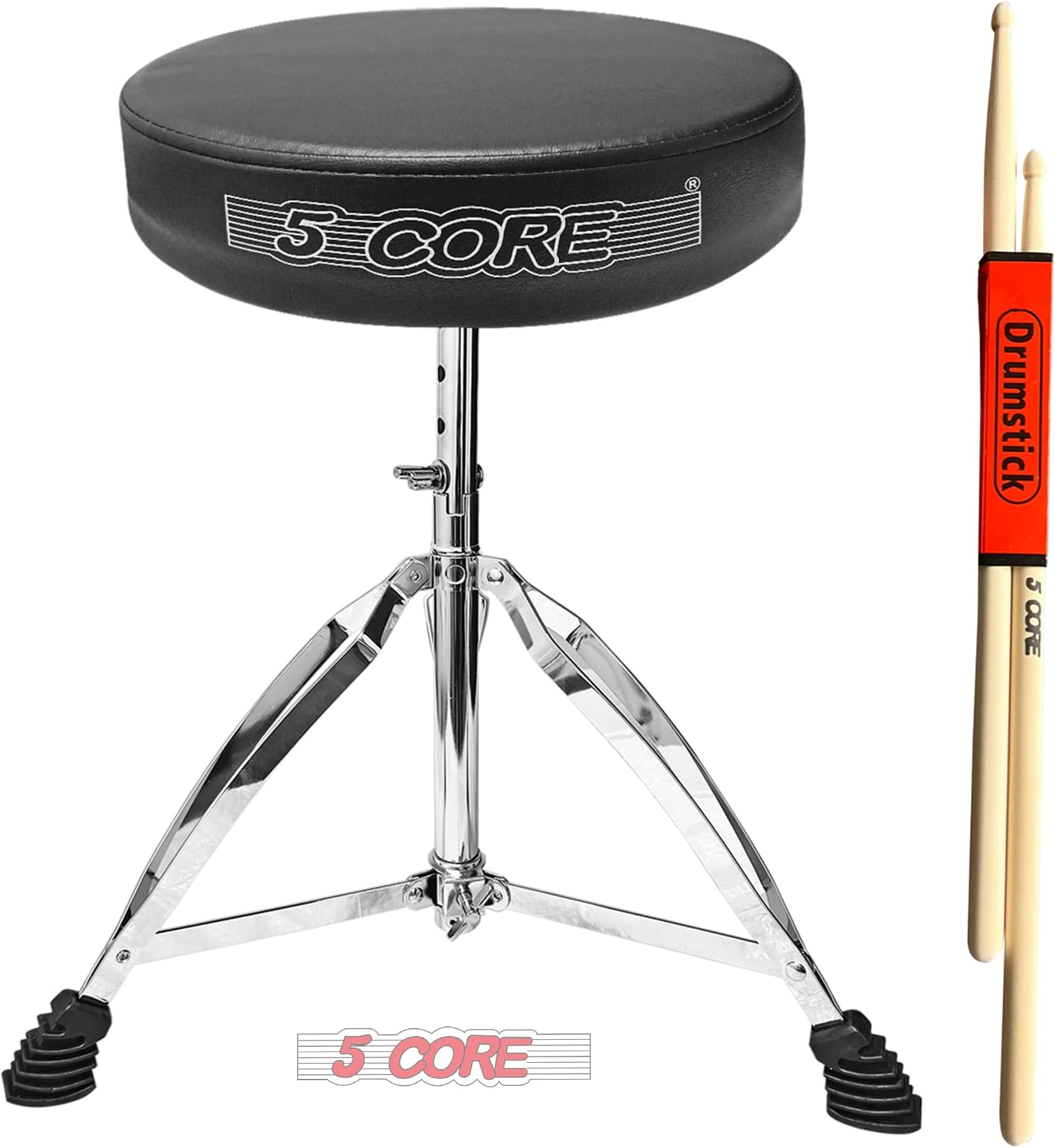 Flexzion Drummer Throne Padded Drum Stool for Adults