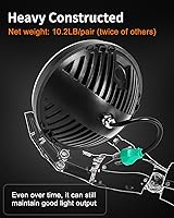 Vista 5 de UNI-SHINE J003T - Par de faros delanteros led de 7”, color ámbar y blanco, ojos de ángel, homologado por DOT y E-Mark, haz de luz alta y baja